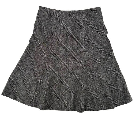 Dalia Collection Womens Thick Gray Plaid Pull On A-Line Skirt Size 6 - Picture 2 of 7